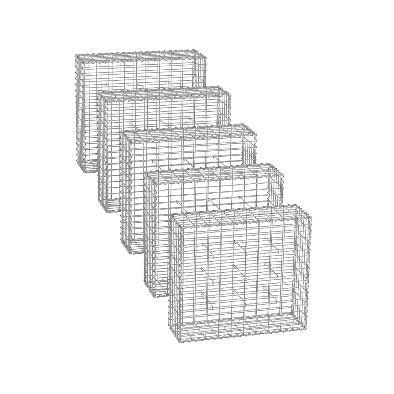 Set of 5 Schans baskets - Maas width 5 × 10 cm