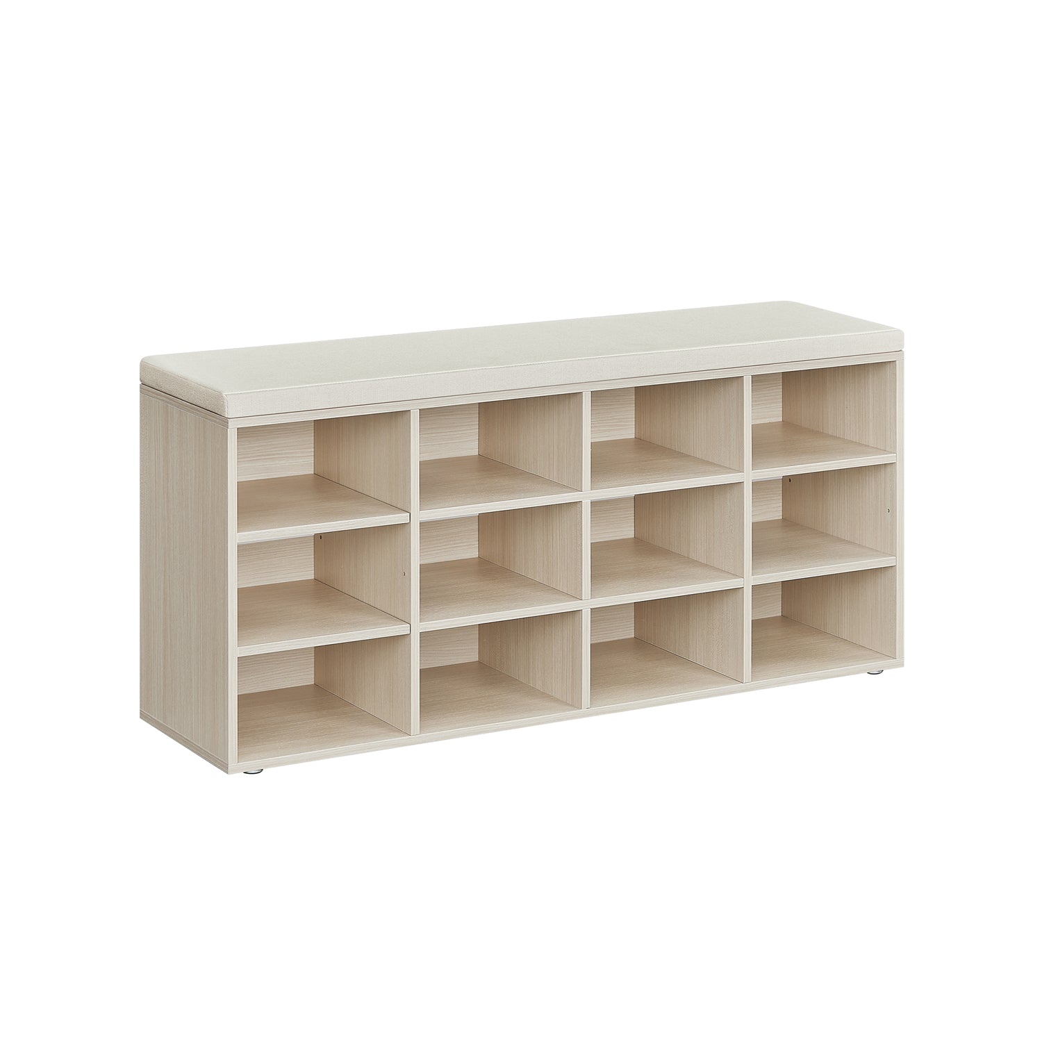 Shoe rack with seat - 30.3 × 104 × 48 cm - natural beige