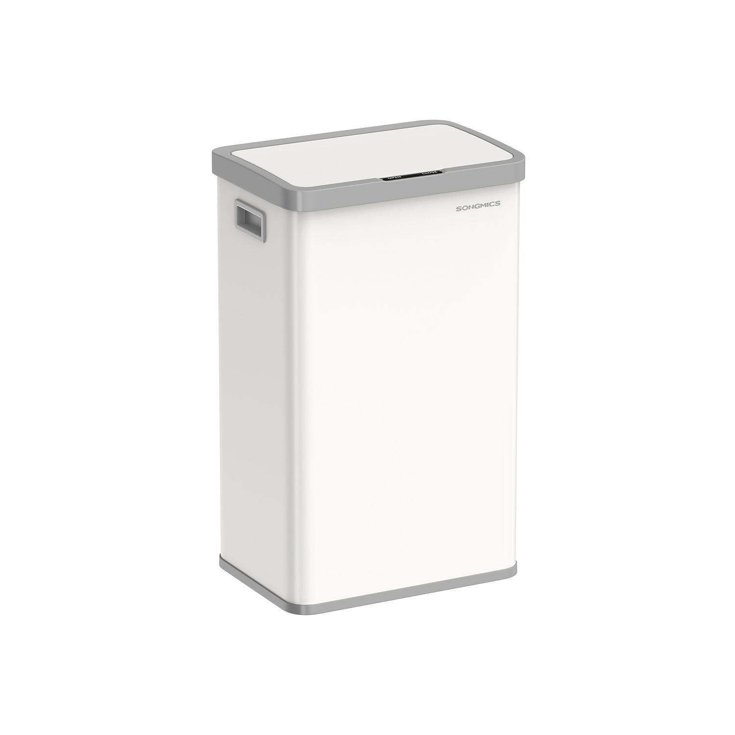Garbage bin with motion sensor made from Staalwolkwit