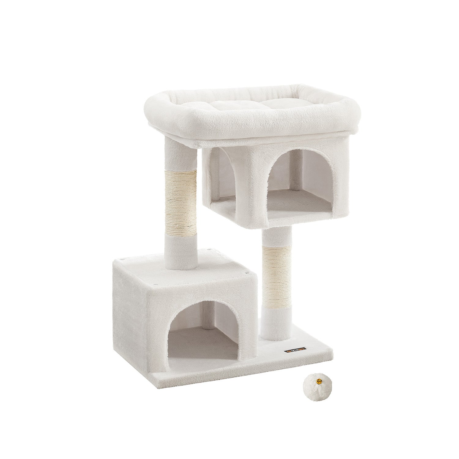 Scratching post - for large cats - up to 7 kg - cream white