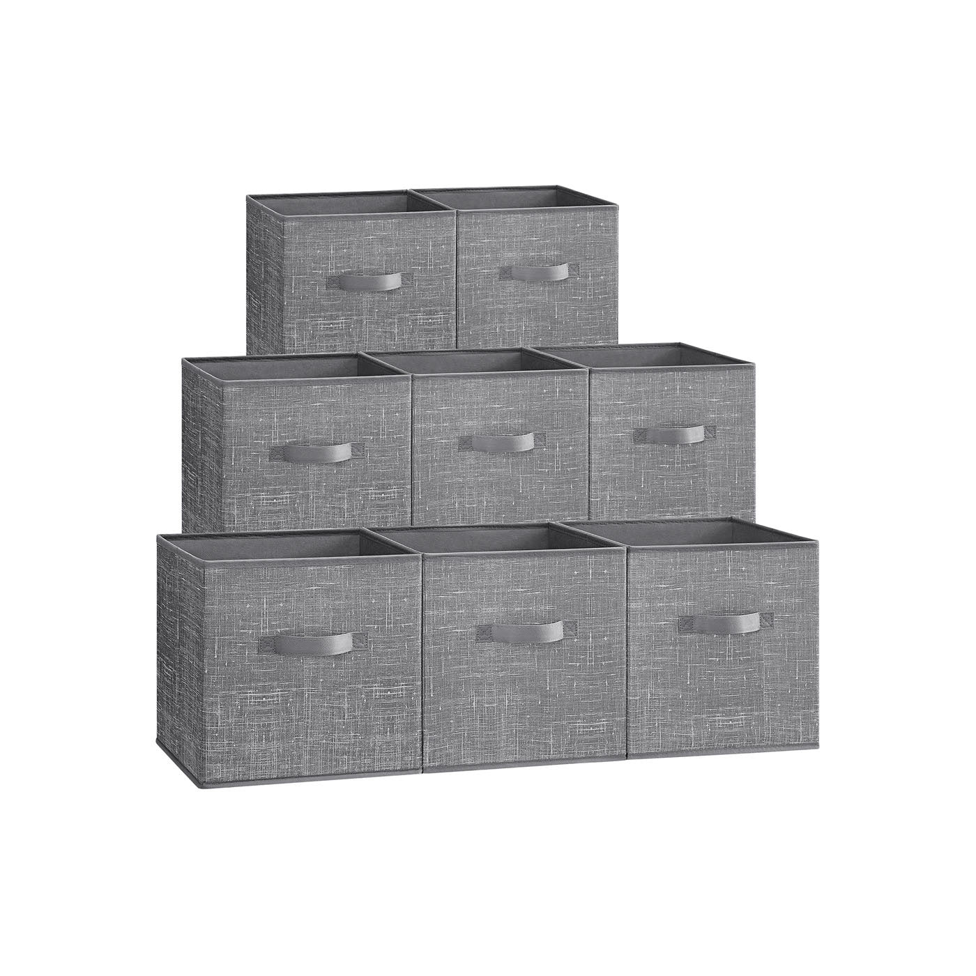 Storage boxes set of 8 of the fabric 30 x 30 x 30 cm