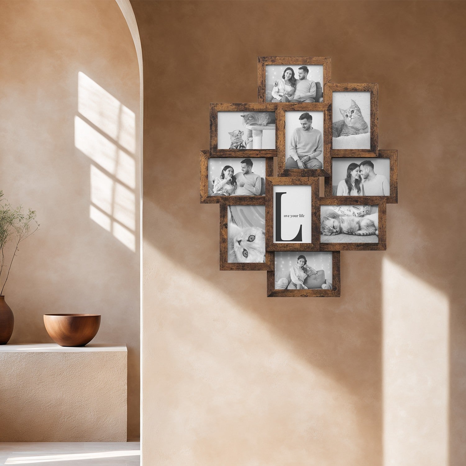 Photo frame collage - 10x15 cm Photos - Set of 10 photo frames - Modern Design