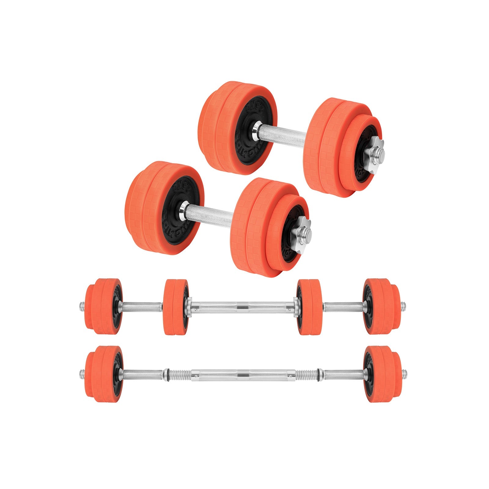 Halters - Adjustable Dumbbell set - 25 kg - Orange