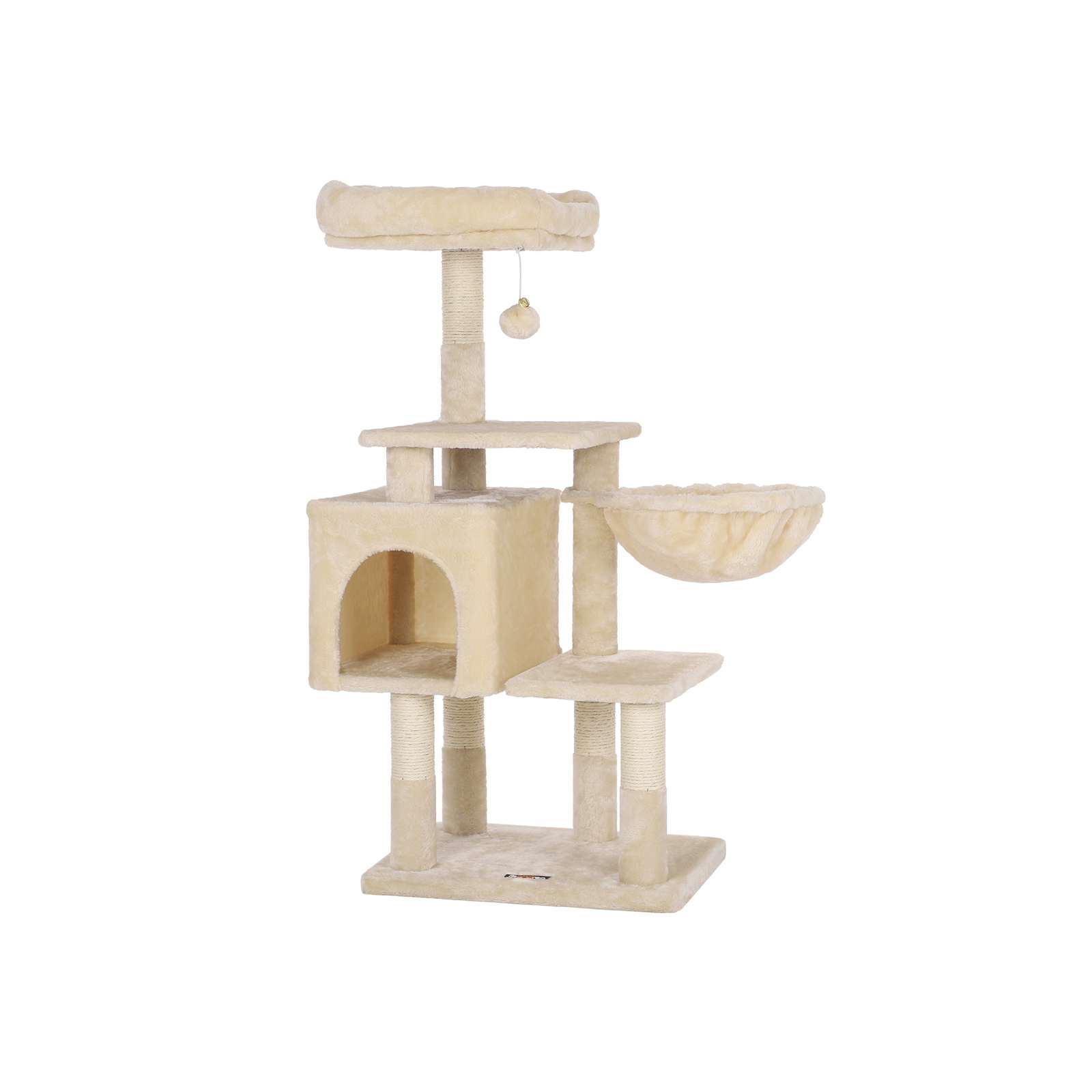 Scratching post - with lounger - 110 cm - beige
