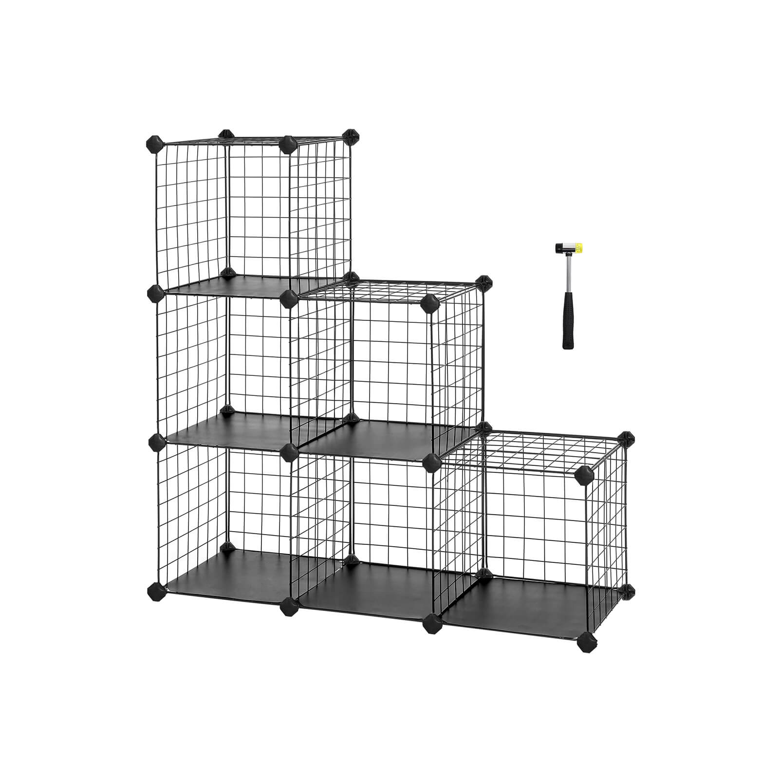 Cube cabinet - Wardrobe with 6 cubes - 63 x 31 x 93 cm - Black