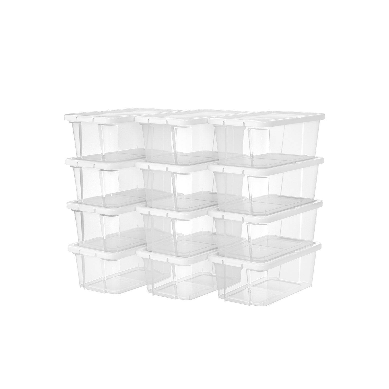 Shoe boxes - Storage boxes - Set of 12 - Transparent - to size 41