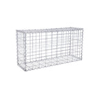 Schanskorf - Stainless Steenkarf - Gabion - 100 x 50 x 30 cm - Silver