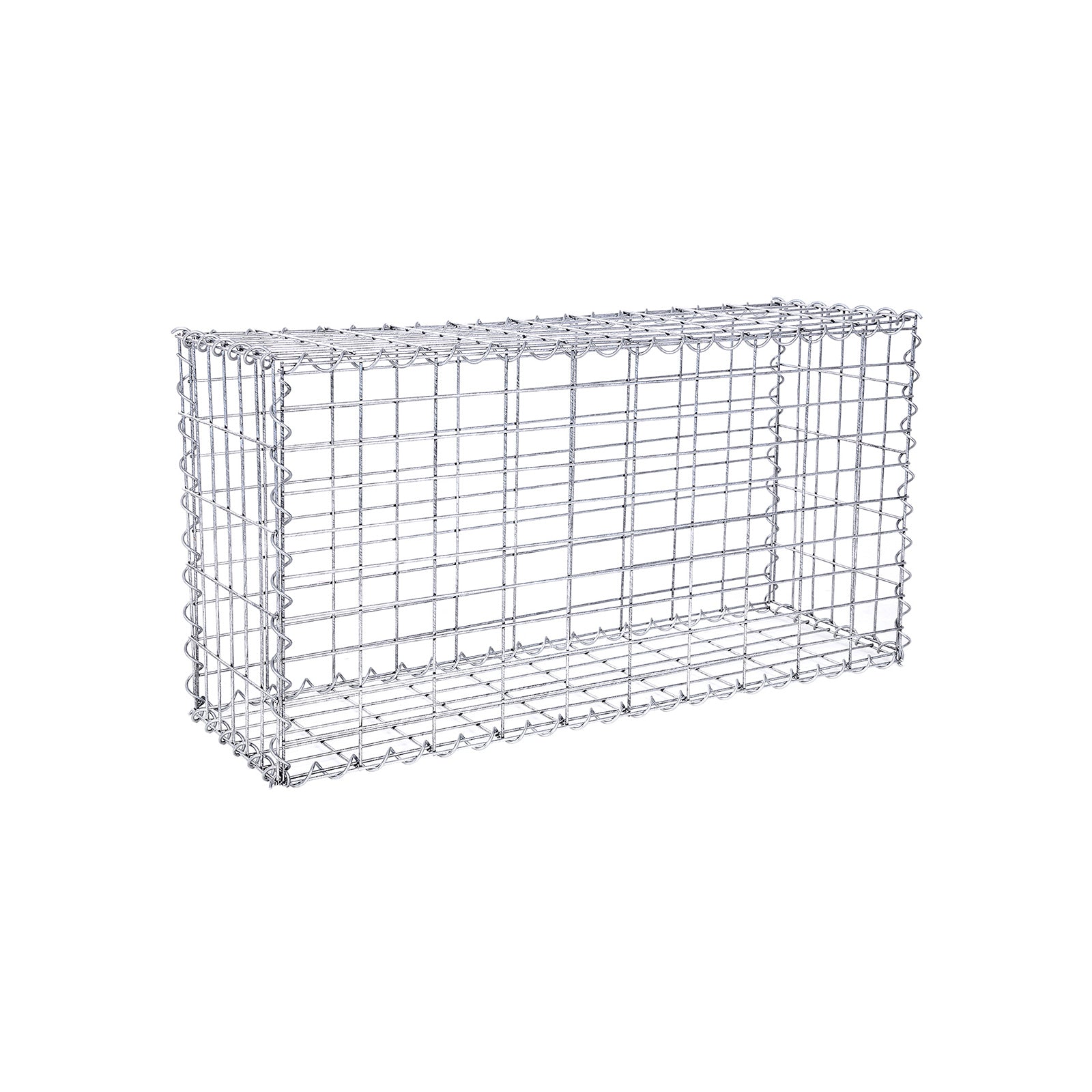 Schanskorf - Stainless Steenkarf - Gabion - 100 x 50 x 30 cm - Silver