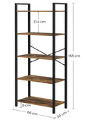 Bookcase - Industrial storage - Brown/Black