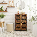 Bathroom cabinet - Wooden cabinet - 2 French doors - Brown