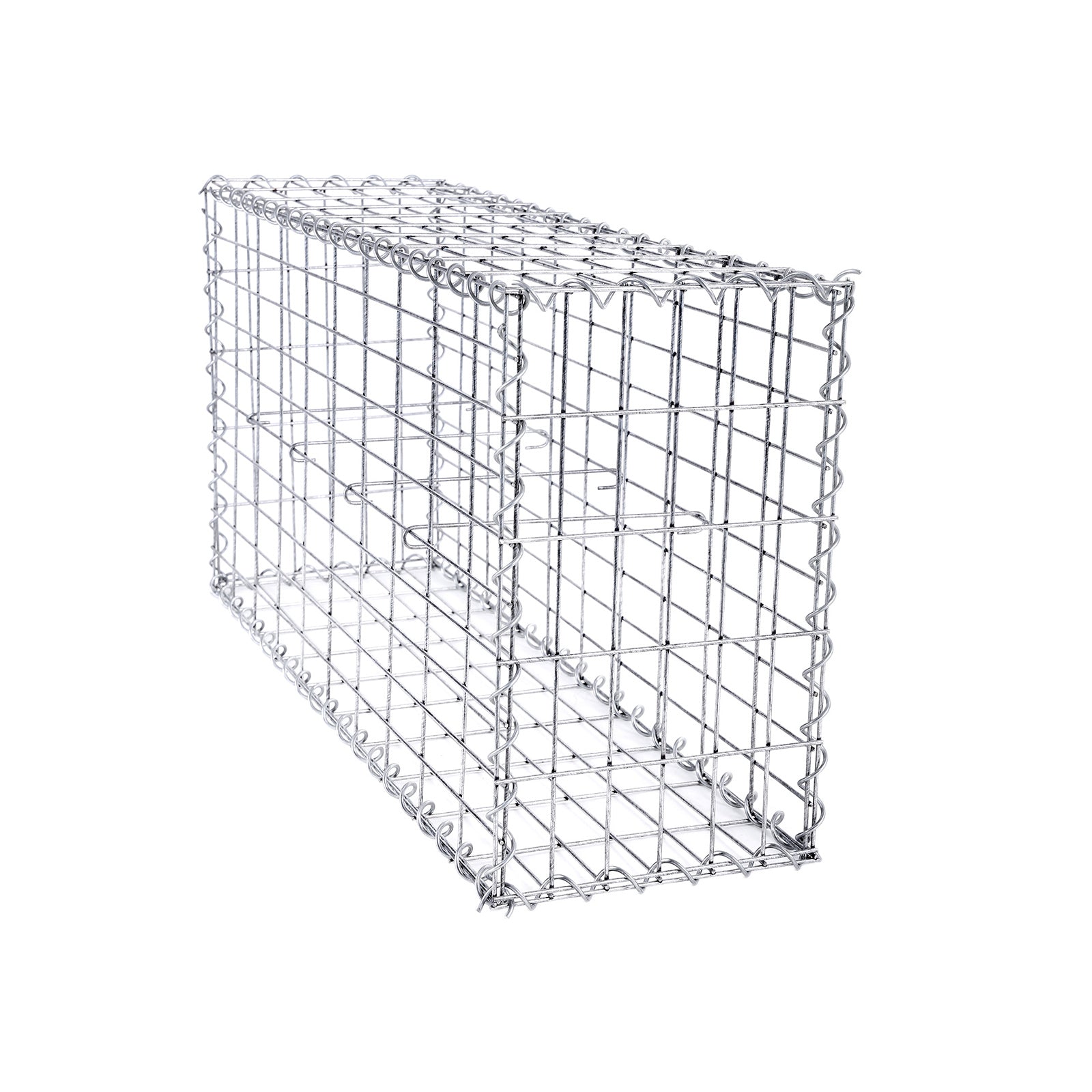 Schanskorf - Stainless Steenkarf - Gabion - 100 x 50 x 30 cm - Silver