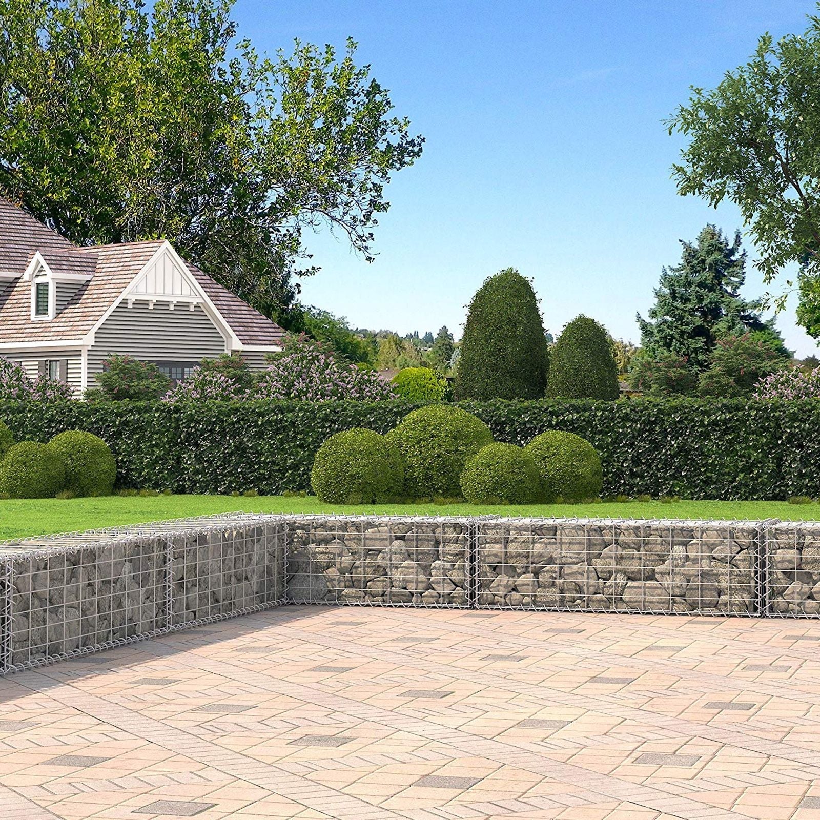 Schanskorf - Gabion garden wall - For stones - 100 x 30 x 30 cm - silver