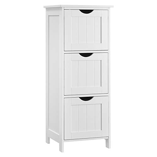 Storage cupboard - Bathroom cabinet with 3 drawers - White