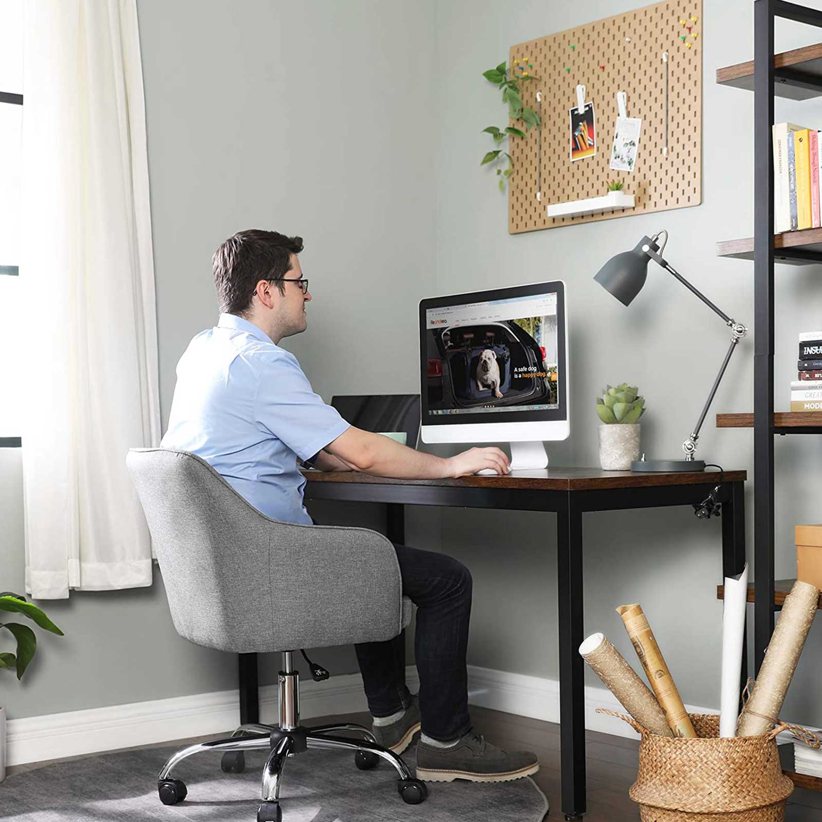 Office chair - Computer chair - In height adjustable - Gray