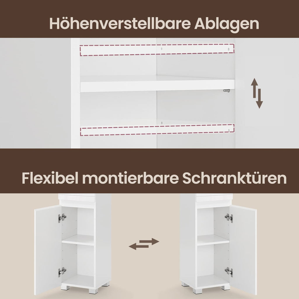 Bathroom furniture - with one drawer, compact and modern