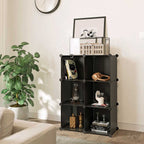 Storage grab - cube cabinet - plastic - 6 compartments - black
