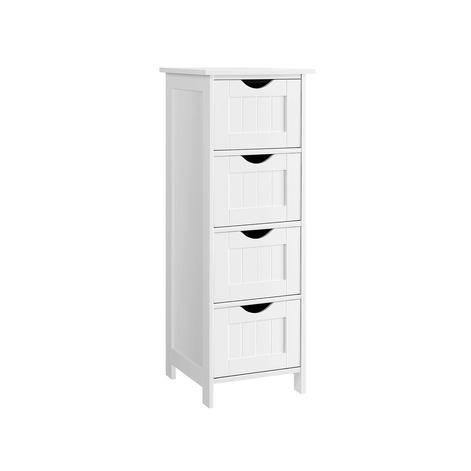 Bathroom cabinet - narrow - 4 drawers - 30 x 30 x 82 cm - white