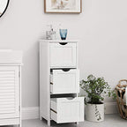 Storage cupboard - Bathroom cabinet with 3 drawers - White
