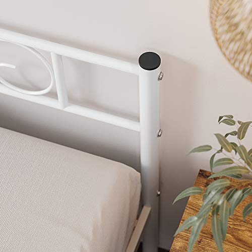 Single bed frame - 90 x 190 cm - metal frame - white