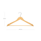 Wooden clothes hangers - Set of 50 - Solid wood - Natural color