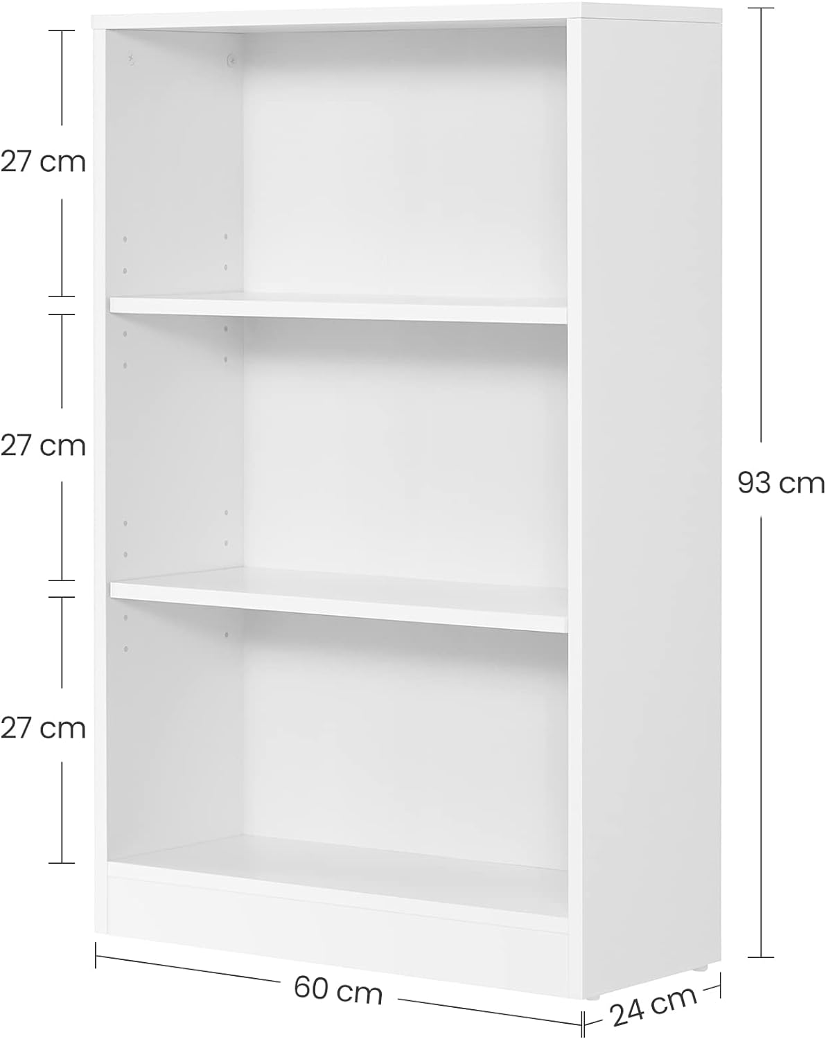 Bookcase - Storage cupboard - 3 levels - Van Hout - White