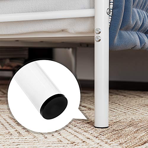Single bed frame - 90 x 190 cm - metal frame - white