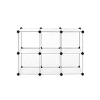 Shoe rack - Cube cabinet - Storage cupboard with 6 compartments - White plastic doors
