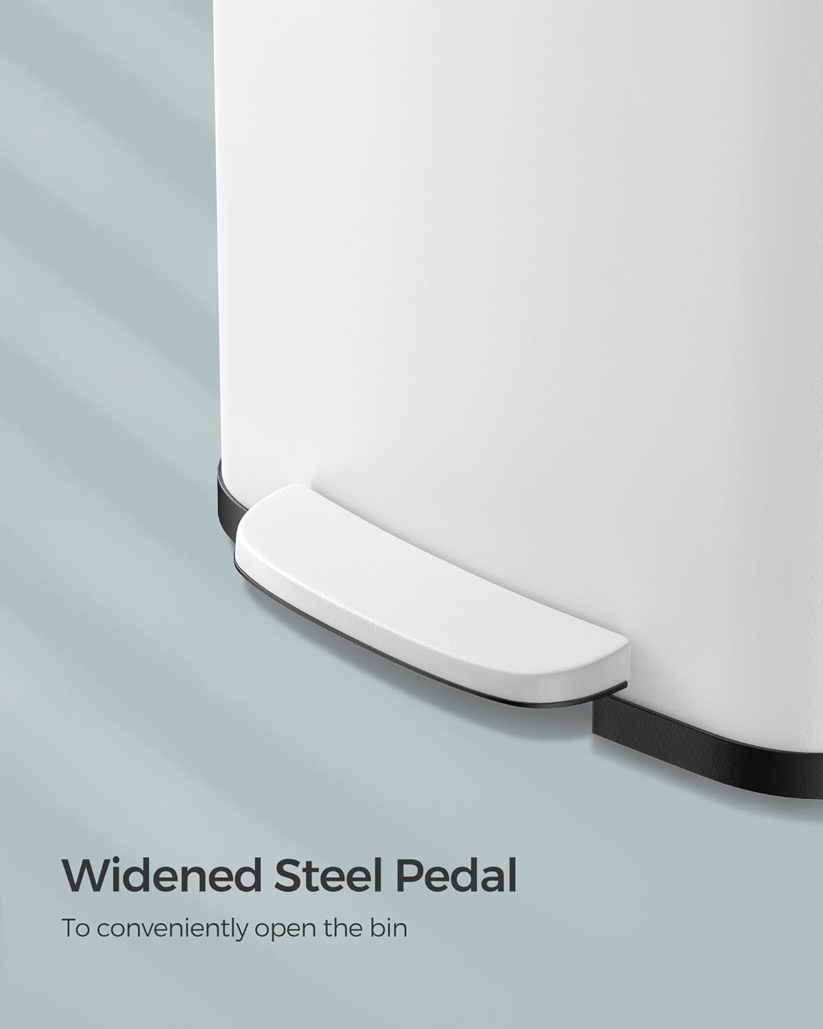 Garbage bin - Waste bin - 68liter - Metal - With lid - White