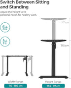 Deskframe - Electrically adjustable - With wheels