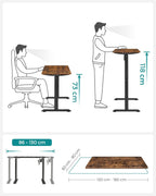Electric desk - height adjustable - 60 x 120 cm