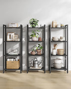 Bookcase - Living room cabinet - With 4 levels - Open shelves - Black