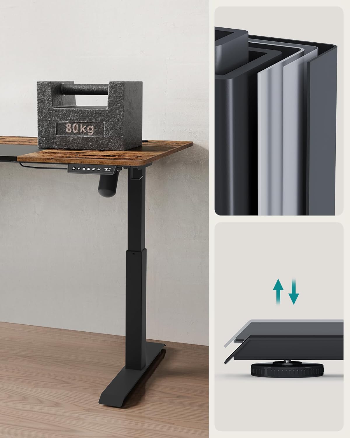 Desk - Electric desk - With wheels and storage bag