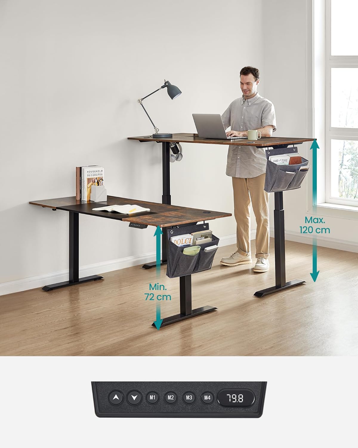 Height adjustable desk - 70 x 160cm