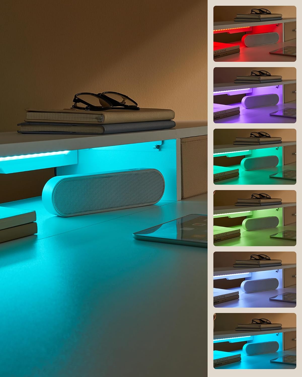 Electric desk - height adjustable - with socket and 2 drawers