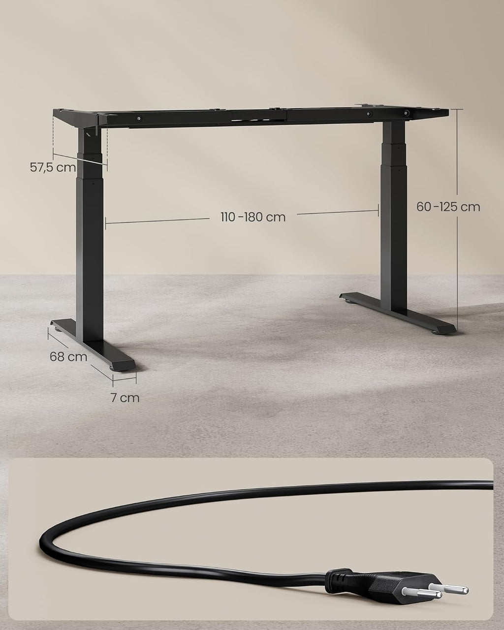Height -adjustable desk - with memory function - with wheels