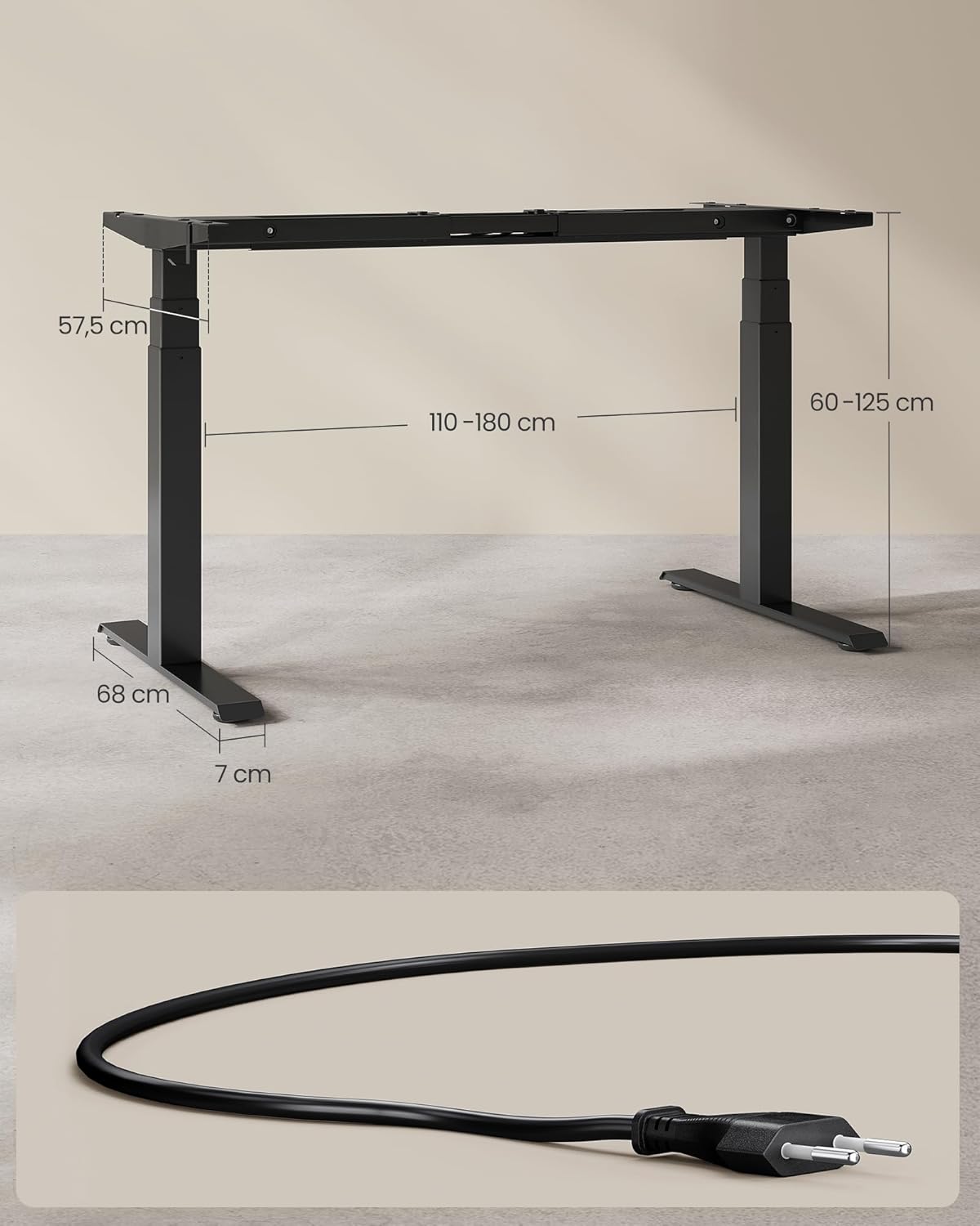 Height -adjustable desk - with memory function - with wheels