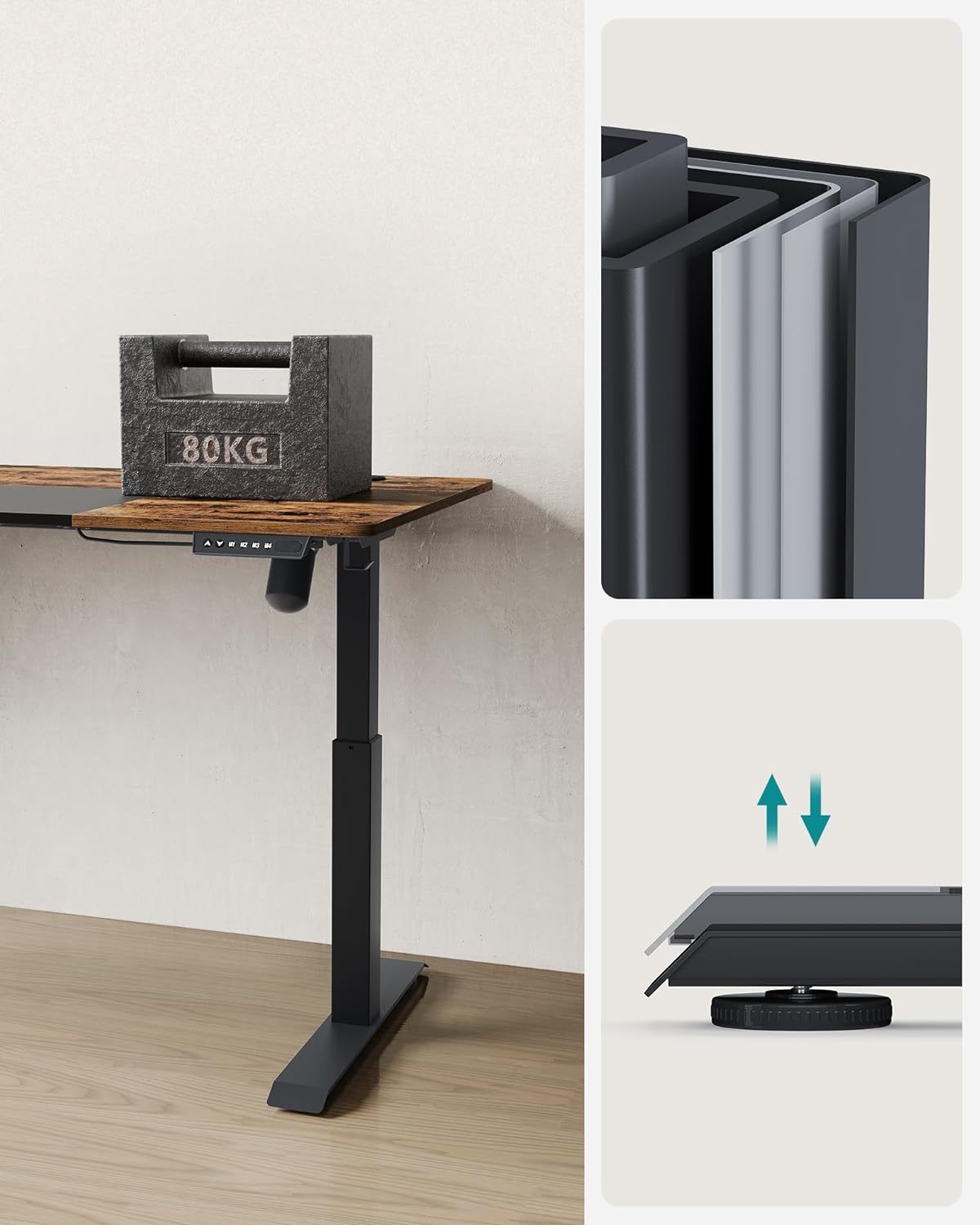 Height adjustable desk - 70 x 160cm