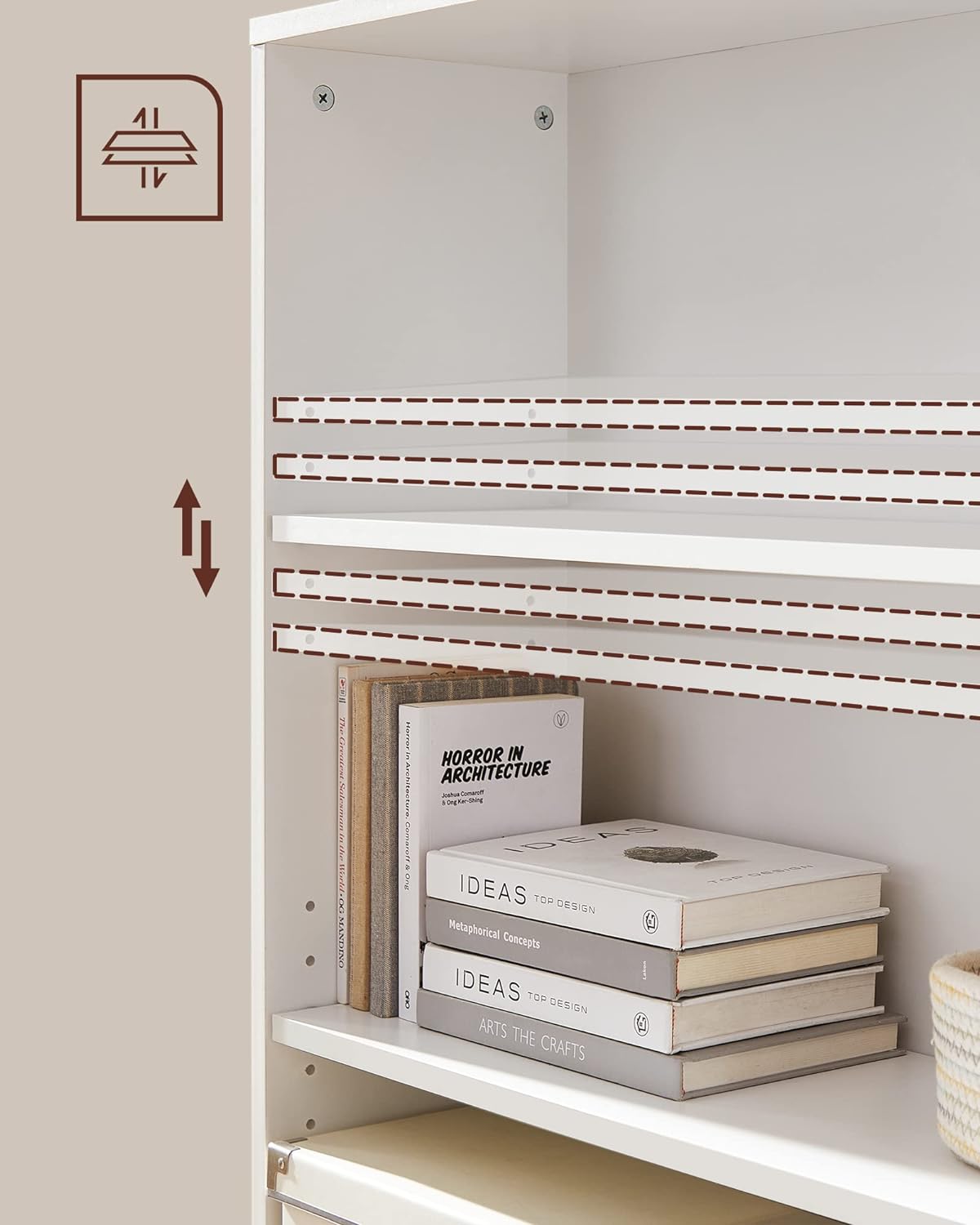 Bookcase - Storage cupboard - 3 levels - Van Hout - White