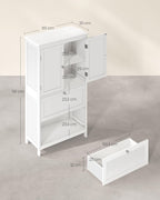 Bathroom cabinet - Living room cabinet - Doors - 2 drawers - Van Hout - White