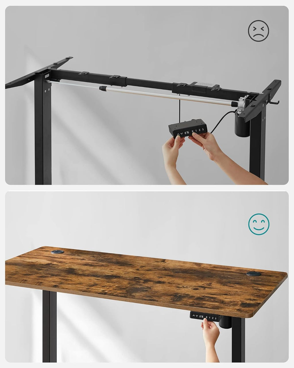 Electric desk - height adjustable - 60 x 120 cm