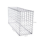 Schanskorf - Stainless Steenkarf - Gabion - 100 x 50 x 30 cm - Silver