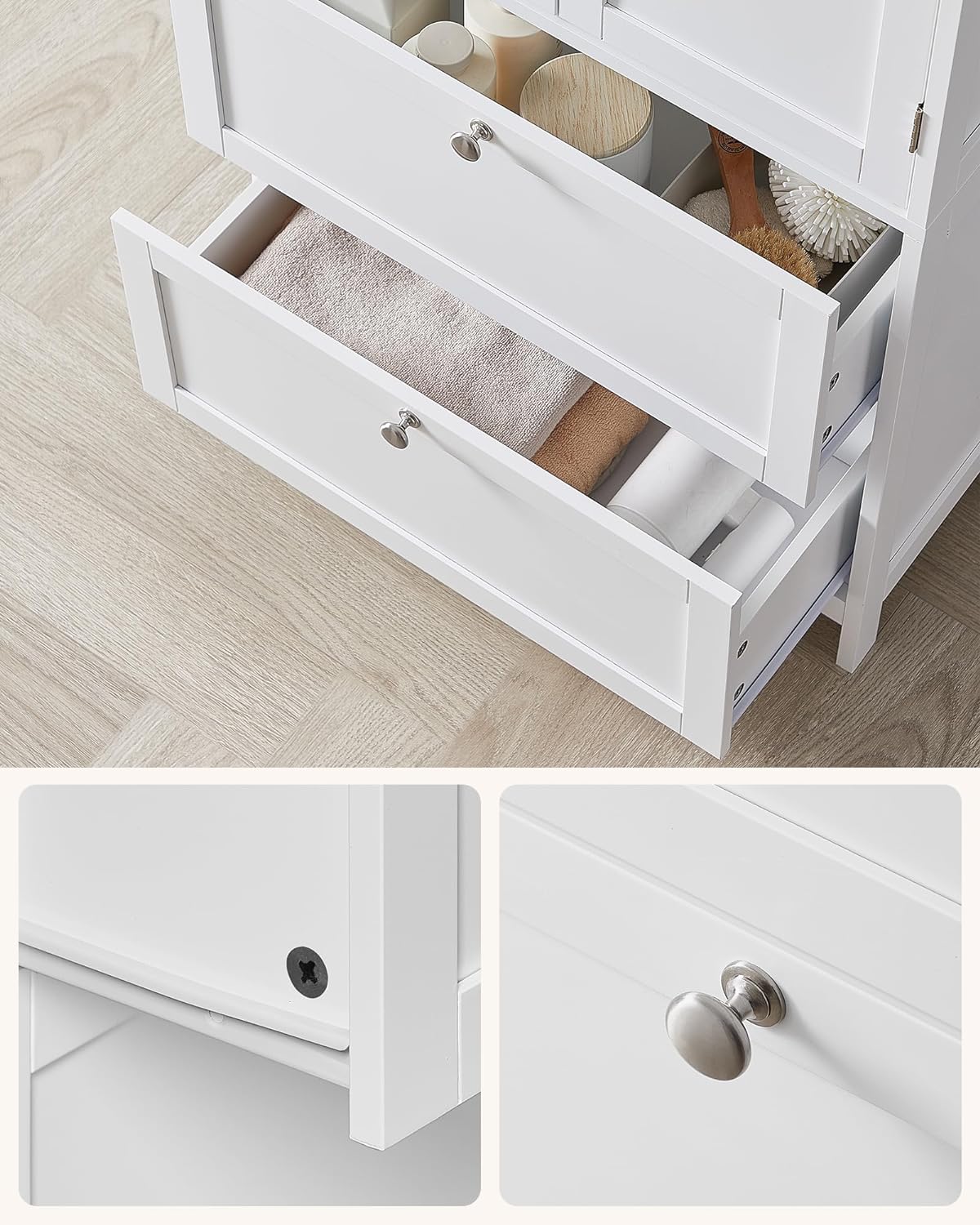 Bathroom cabinet - Living room cabinet - Doors - 2 drawers - Van Hout - White