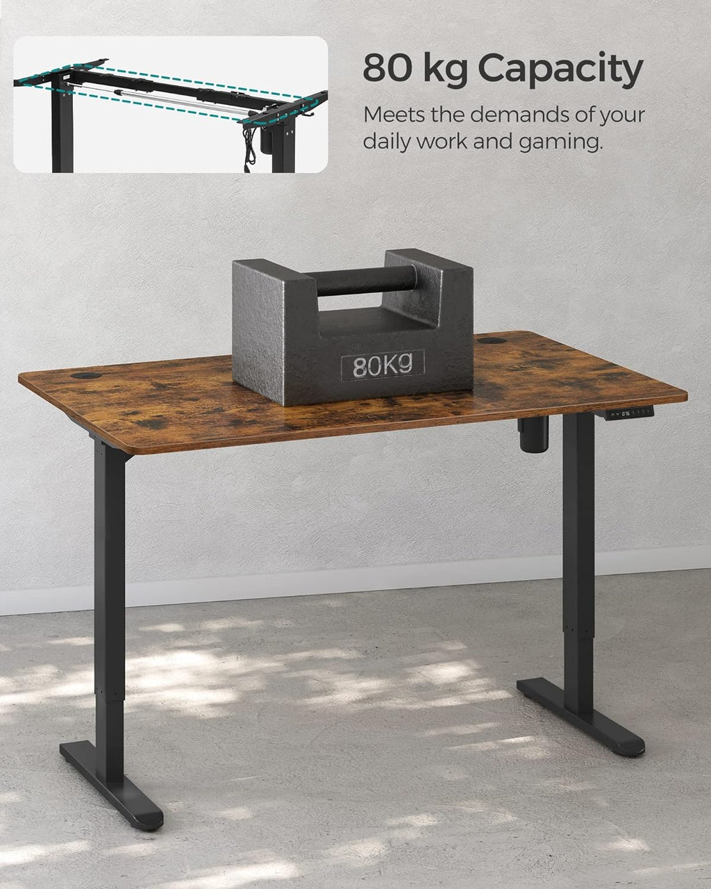 Deskframe - Electrically adjustable - With wheels