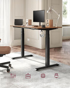 Height -adjustable desk - with memory function - with wheels