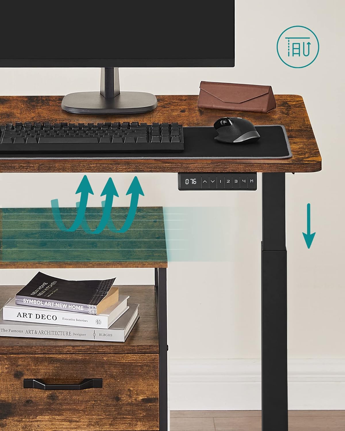 Electric seat -Sta desk - height adjustable - 60 x 120 cm