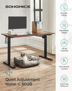 Deskframe - Electrically adjustable - With wheels