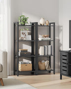 Bookcase - Living room cabinet - With 4 levels - Open shelves - Black