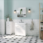 Bathroom cabinet - Small - "Modern Notches"
