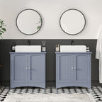Bathroom cabinet -WASBAK CABRICE - Two doors - Gray