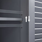 Bathroom cabinet - Kitchen cupboard with open compartment - Gray